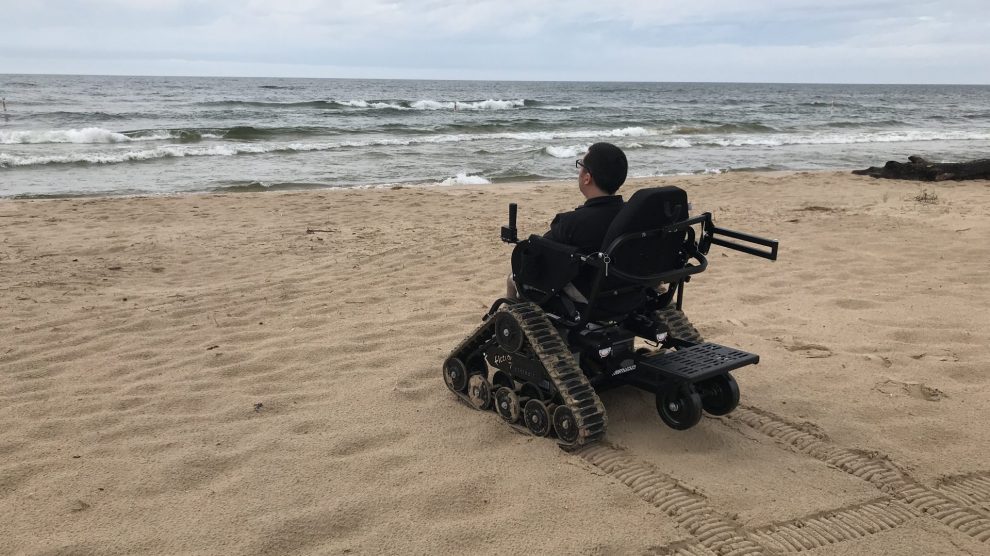 Cory On The Beach In Muskegon, Michigan