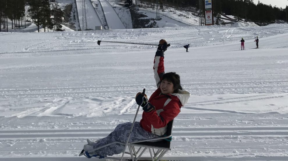 Our Customer Service Manager; Yesol Sit Skiing