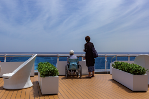Wheelchair User On Cruise Deck