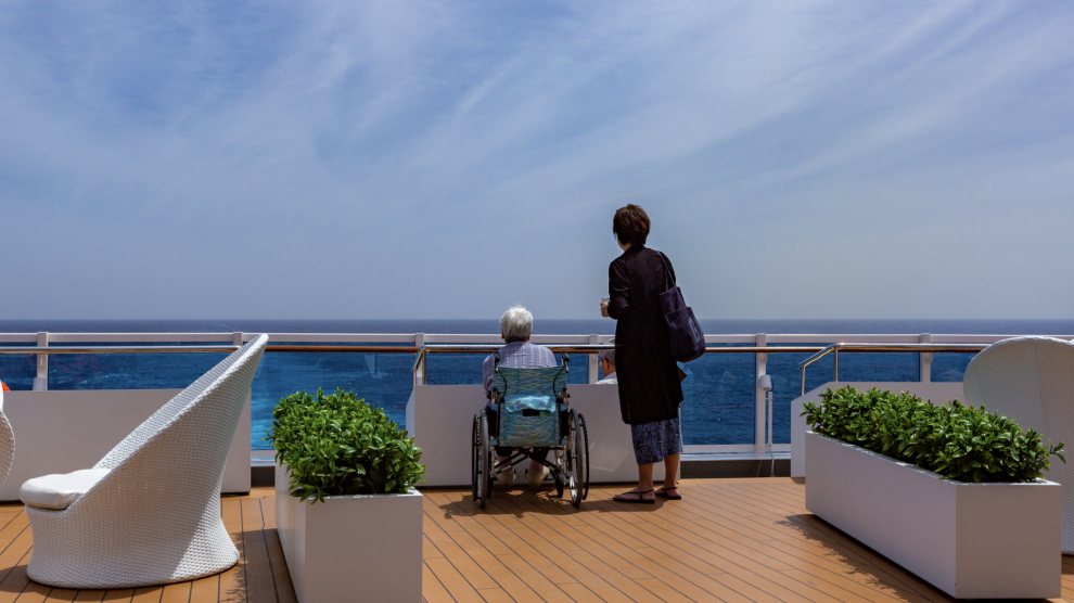 Wheelchair User On Cruise Deck