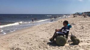 Cory In A Beach Wheelchair
