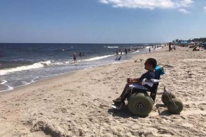 Cory In A Beach Wheelchair